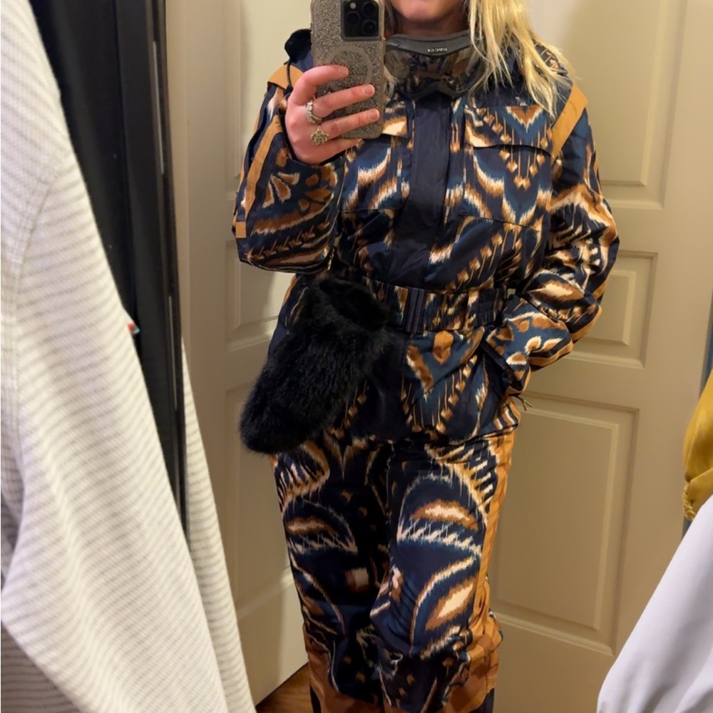 Farm Rio Snowsuit Apres Ski Coat Jacket one piece XL awesome!! skiwear
